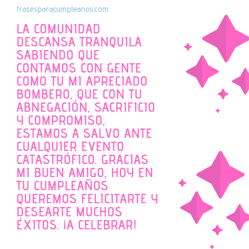 Felicitaciones de cumpleaños para bombero - FrasesCumpleaños