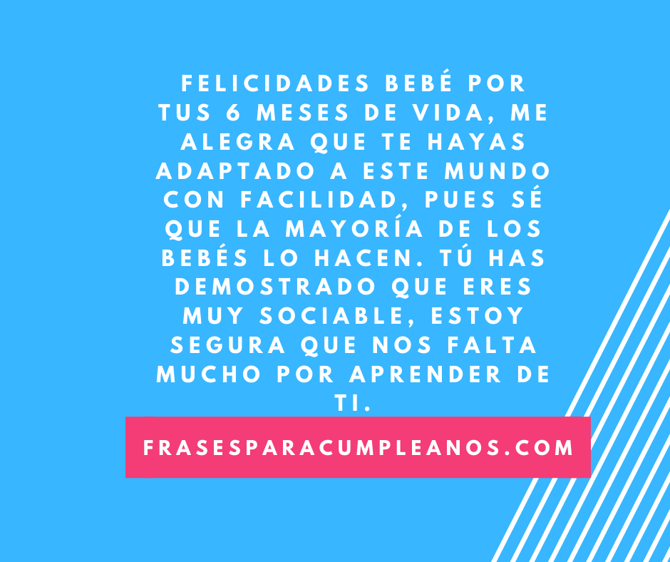 Mensajes para mi bebé de 6 meses - FrasesCumpleaños