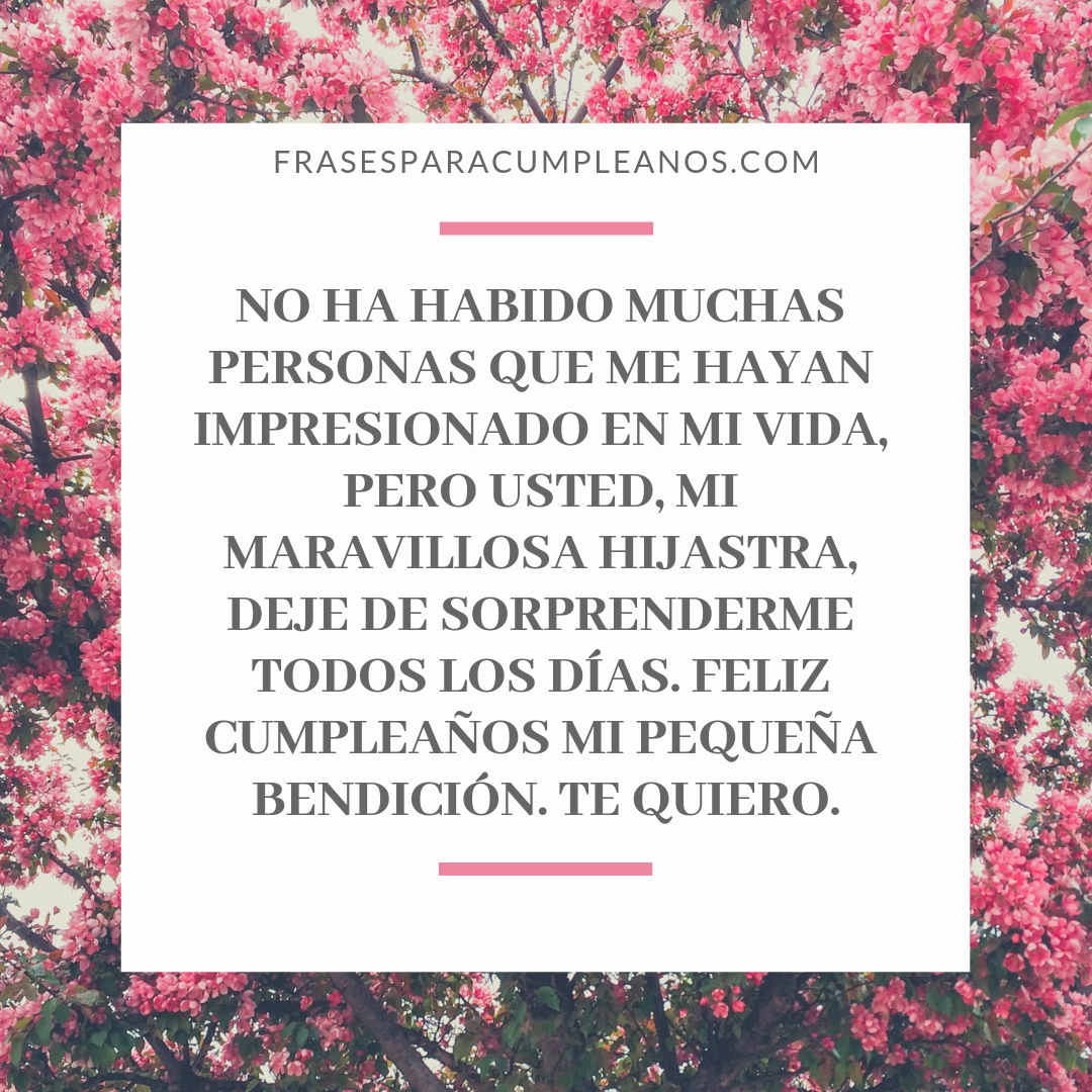 Las Mejores Felicitaciones para mi HIJASTRA - frasescumple