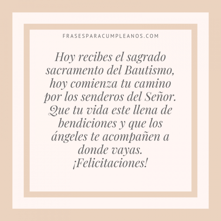 Mensajes de felicitaciones por bautismo - frasescumple