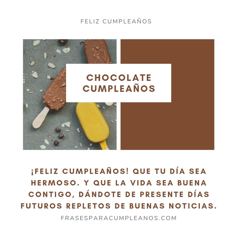 Imágenes de felicitaciones de cumpleaños con chocolate