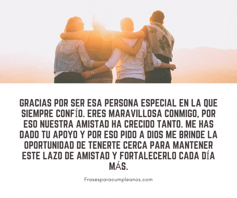 Palabras de agradecimiento a una amiga - frasescumple