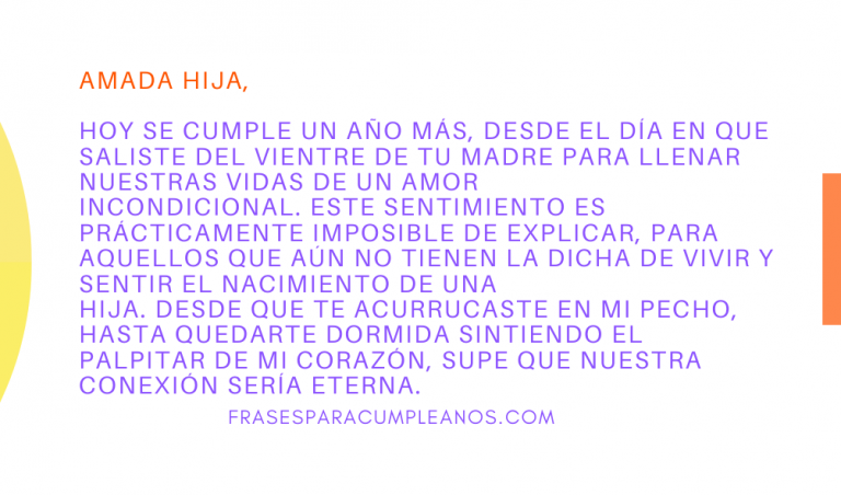 CARTA Para Felicitar a Mi HIJA Por su Cumpleaños. - frasescumple