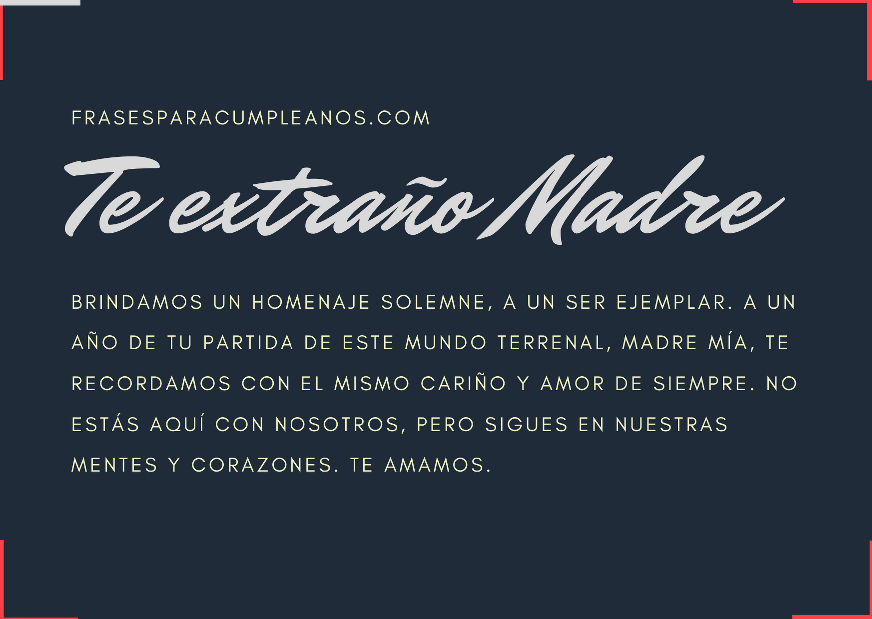 Frases para una madre fallecida en su aniversario - Frases Cumple