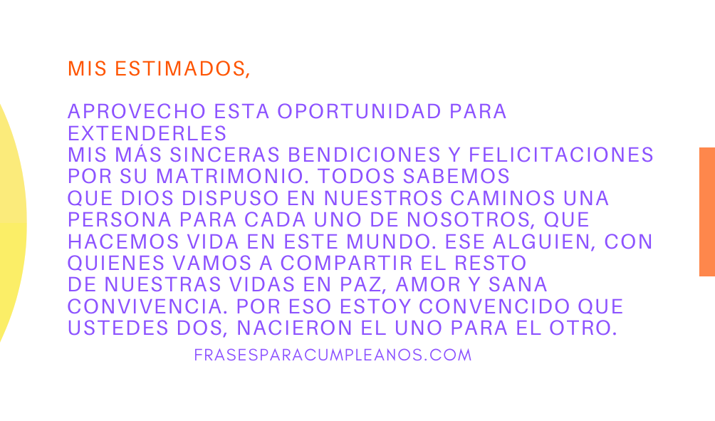 Carta de felicitación de matrimonio – Las Mejores - Frases Cumple