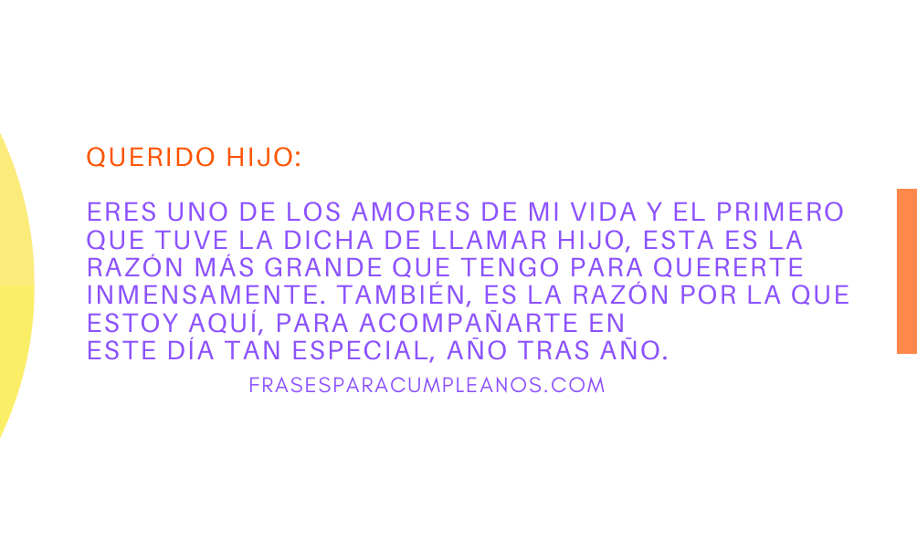 Cartas de cumpleaños a mi primer hijo La Mejor Frases Cumple