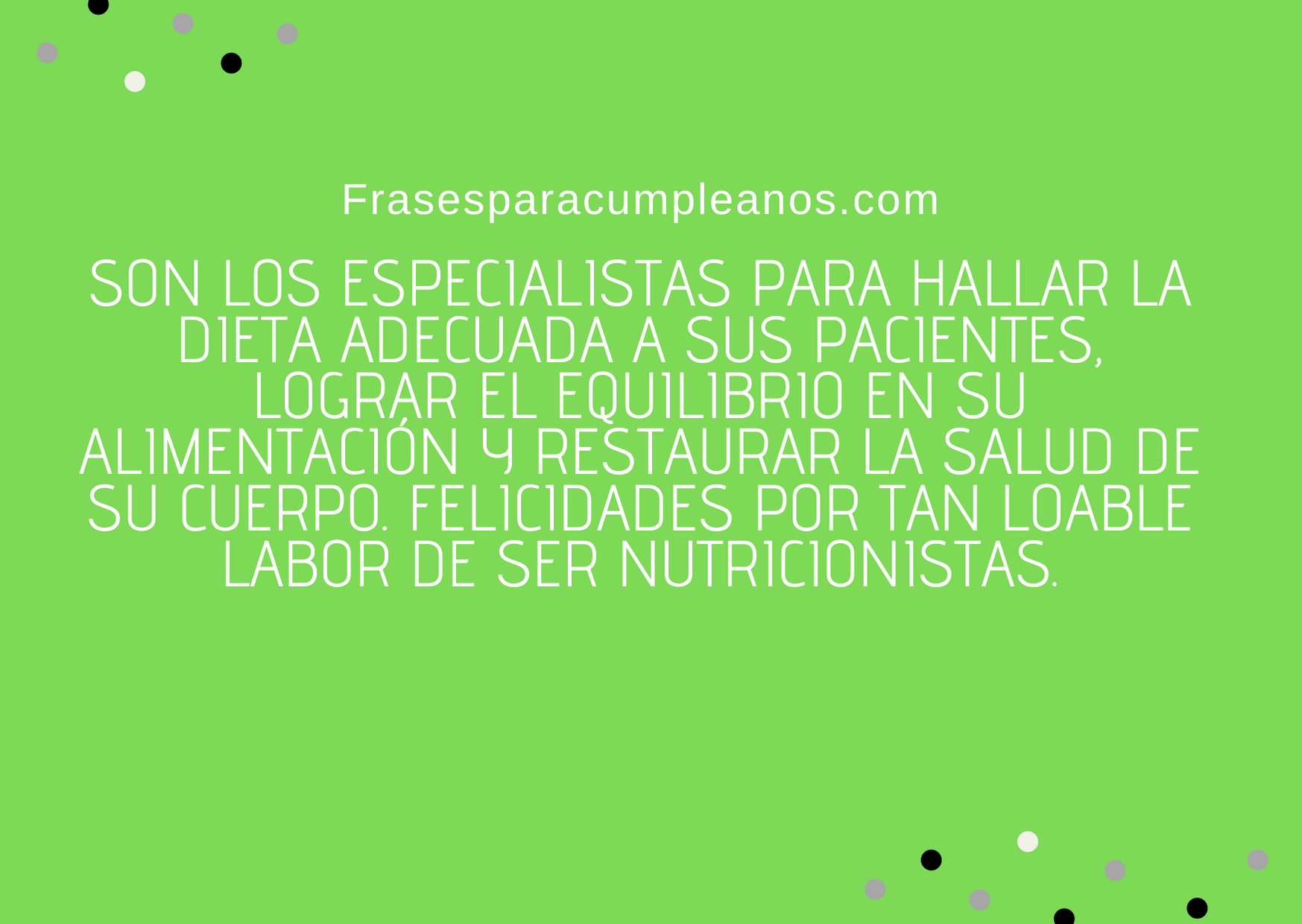 Mensajes de felicitaciones día del nutricionista - Frases Cumple