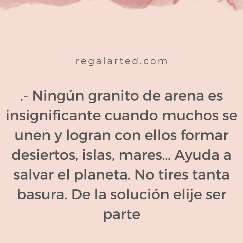 Frases para evitar tirar basura